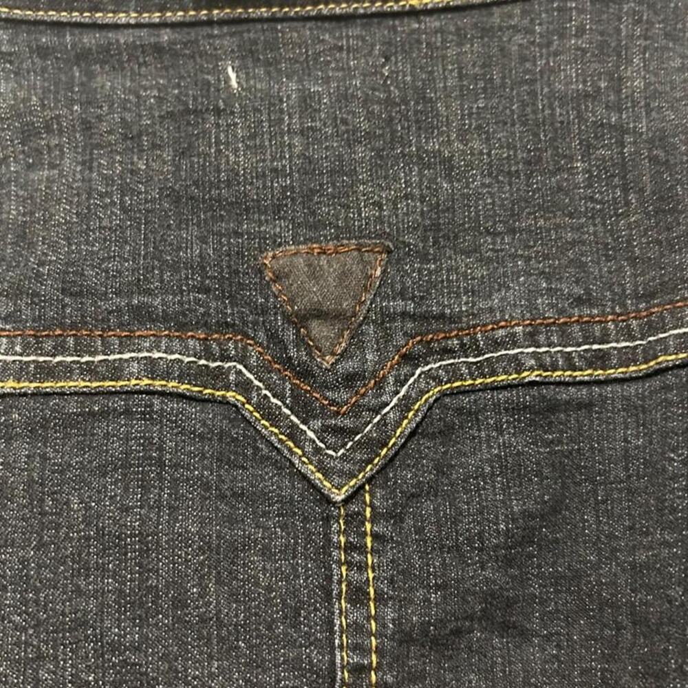 Vintage Maurices Y2K Denim Trench Coat Jacket Double Breasted Dark Wash L - Picture 5 of 7